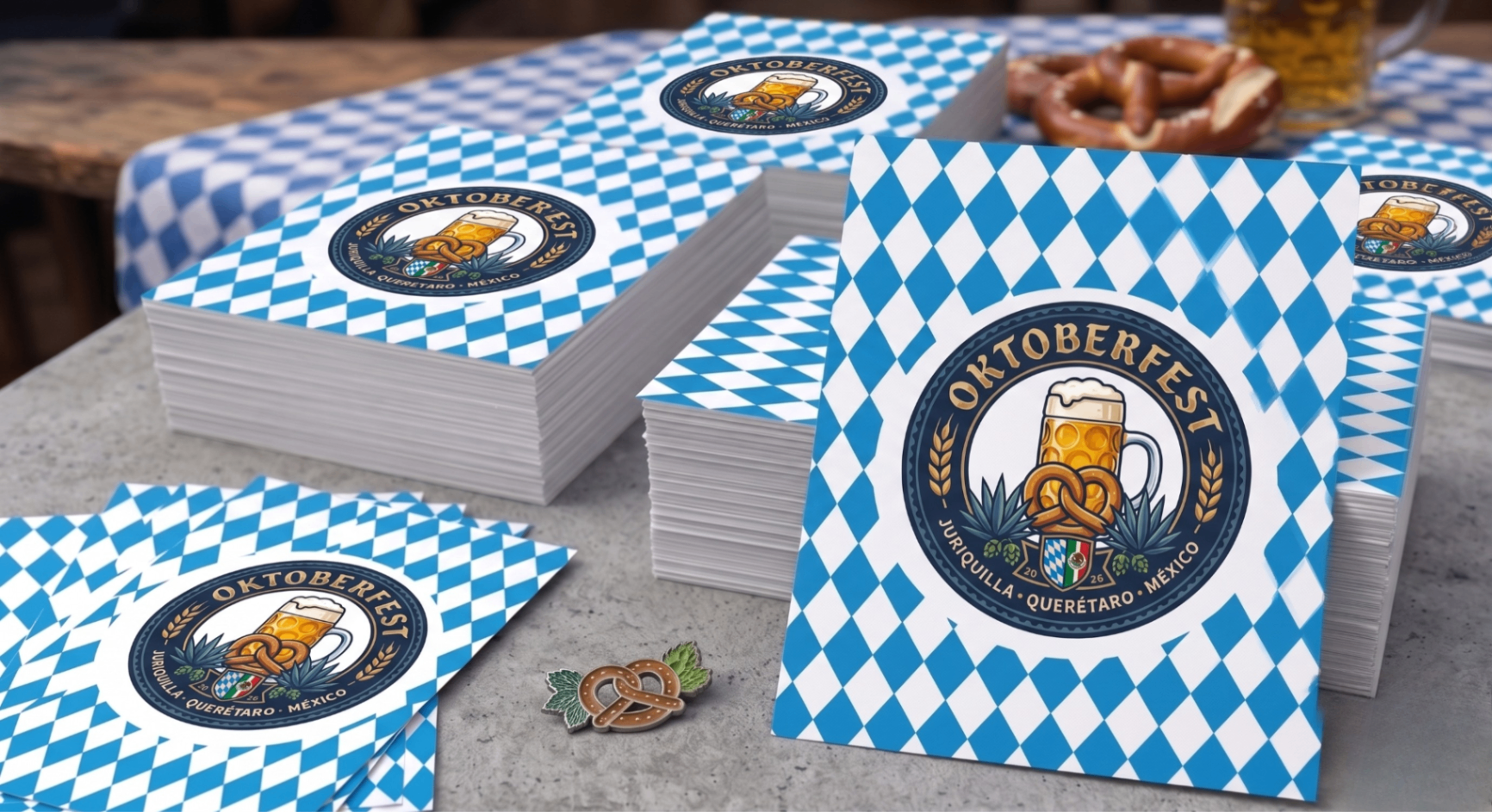 Material impreso con identidad Oktoberfest