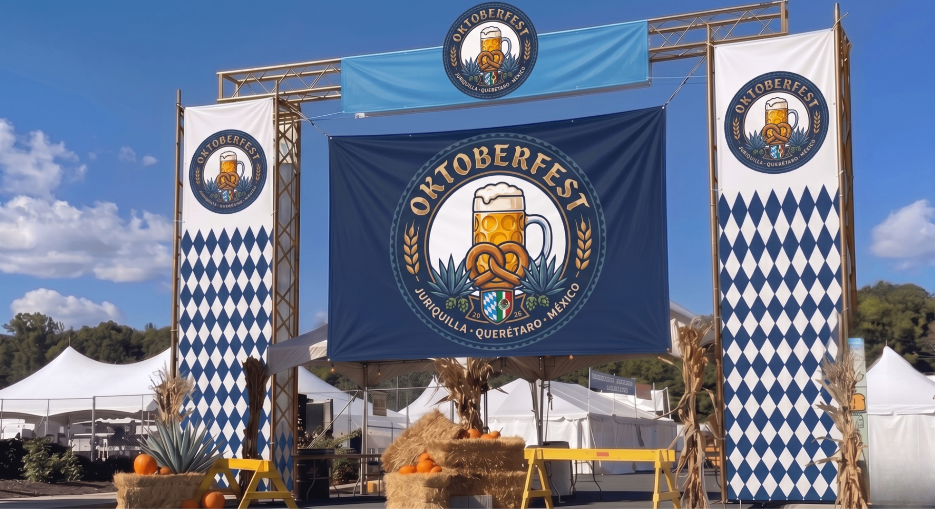 Montaje exterior del Oktoberfest