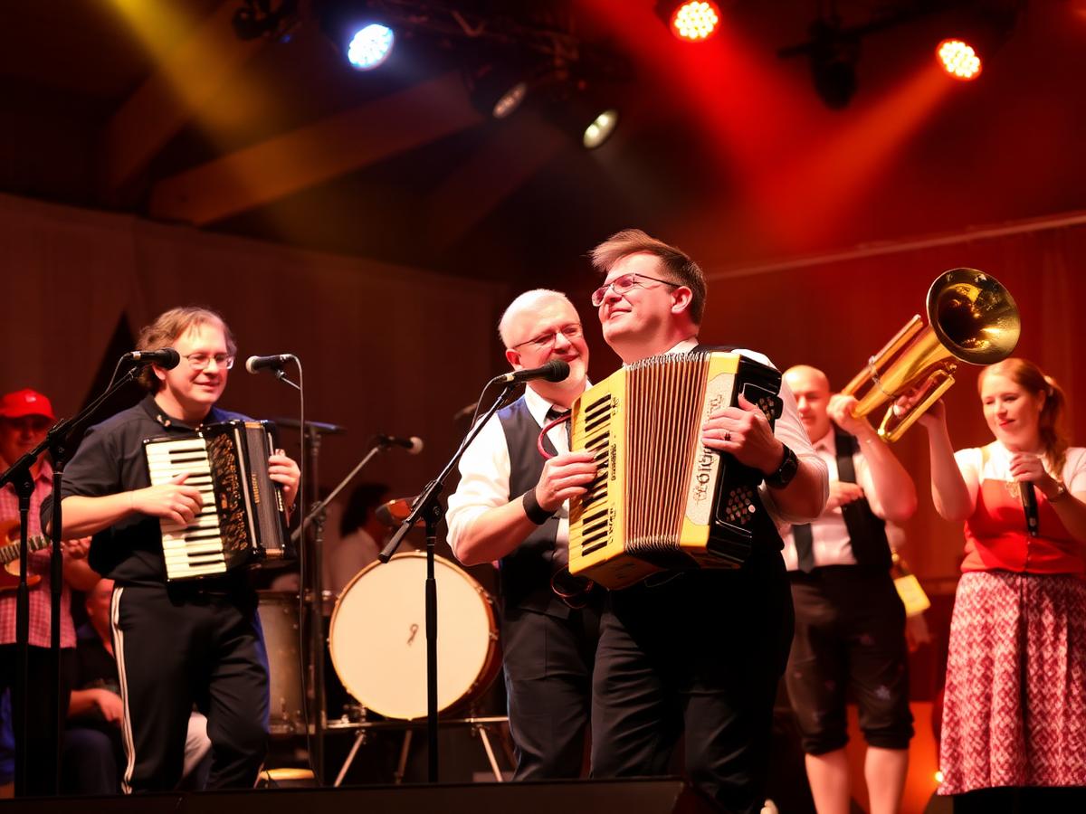 Escenario y bandera Oktoberfest